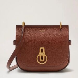 Mulberry Chestnut Crossbody Bag with Gold Accents